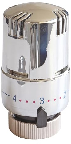 SOMATHERM FOR YOU - Chrom Thermostatventil für Handtuchheizkörper M30x1.5 - Modernes Design - Einstellbare Temperatur - Anti-Verbrühungsschutz - Für Bad und Wandheizkörper
