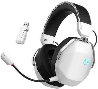 Edifier G5 MAX THX Spatial Audio Quad-Mode-Gaming-Headset, Weiß | 53-mm-Pen-Treiber, 305 Stunden Spielzeit, Hi-Res-Audio, 2,4 GHz/Bluetooth 6.0 / kabelgebunden, abnehmbares Mikrofon