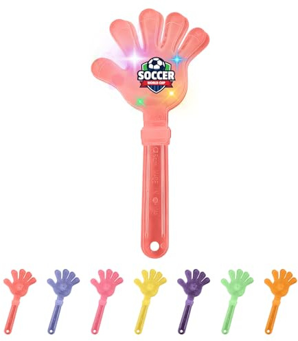 1-50 Pezzi Battimani Crea-Rumore in Plastica Colorati Personalizzati, Ideali per Tifo, Eventi Sportivi, Feste per Adulti, Promozioni Aziendali (Rosso)