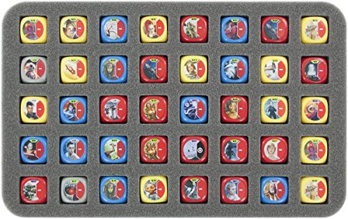 Feldherr HS030DE01 Mezza Misura Vassoio di Schiuma Compatibile con 40 Star Wars Destiny Dadi di Destiny