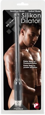 You2Toys Dilator extra long - verführerischer Penis-Stab für Männer, zur Harnröhrendehnung, 7 kraftvolle Vibrationsstufen, sehr biegsam, schwarz