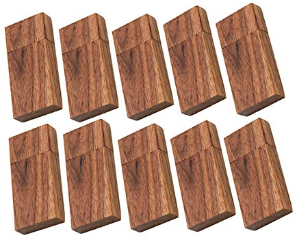 Holz-Speicherstifte, 10 Stück Braun 3 16GB-10pack