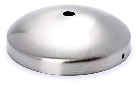 Messing Baldachin flämisch Ø 115mm x 30mm Öffnung Ø 10mm Rosette Deckenbaldachine, Lampenbaldachin, Leuchtenbaldachin und Metallbaldachin (Satin/Edelstahl)