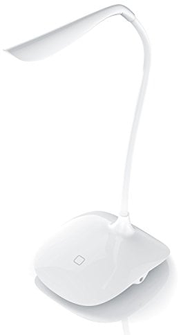 Brandson High Power LED Schreibtischlampe - LED Tischlampe Bürolampe Tischleuchte Nachttischlampe - Twistable Desk Lamp - 3 Helligkeitsstufen - leuchtstarke 70 Lumen - 3 W - hohe Lichtausbeute - Weiß