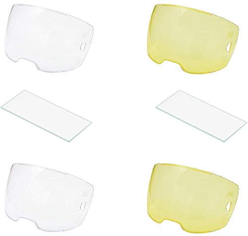 Verschiedene Linsen-Set für Esab Sentinel A50 Schweißhelm, bernsteinfarben und transparent