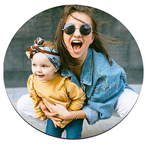 Personalised Custom Mouse Mat Pad Any Photo Circle