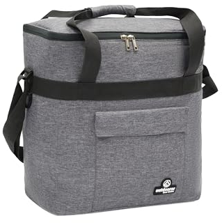 outdoorer große Kühltasche Cool Butler 40 - graue Faltbare Thermotasche 40 l für Ausflüge, geräumige Isoliertasche