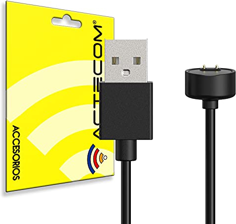 actecom Cable de Carga Magnético para Xiaomi Mi SmartBand 5, 6 y 7 - Conector Imantado, Portátil, 40cm, Negro