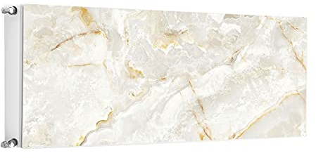 TMK ArtDeko Heizkörperverkleidung Magnetisch Wohnliches Ambiente Einfache Befestigung 140x60 Magnet Heizkörperabdeckung, Marmor
