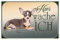 Tin Sign Retro Blechschild 20x30 cm Hier wache ich Chihuahua Hund Haus Tier Warnschild GartenBar Kneipe Wand Deko Sammler Geschenk