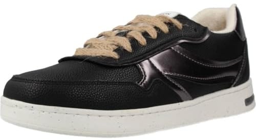 Geox Damen D Jaysen G Sneakers, Black Gun, 36 EU