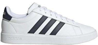 adidas Men's Grand Court 2.0 Tennis Shoe, White/Ink/Ecru Tint, 9.5