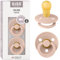 BIBS Pacifiers | Natural Rubber Baby Pacifier | Set of 2 BPA-Free Soothers | Made in Denmark | Blush | Size 18-36 Months