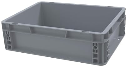 Recycled Plastic ECO Euro Plastic Stacking Industrial Storage Containers Boxes Crates! (10 Litre - 40 x 30 x 12cm)