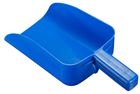 PATIKIL Mano Paletta, 1pz Plastica 9.1 x 5.3 x 3.3 Alimentatore Maniglia Pala per Feed Forniture, Blu
