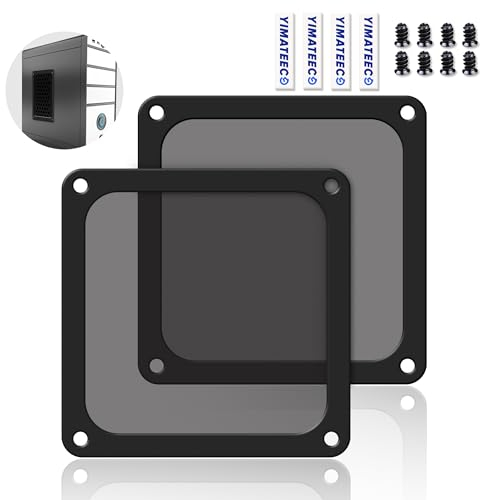 140mm Dust Filter PC for Computer Cooler/PSU/Routers Nylon 80 Mesh, Magnetic PC Fan Dust Mesh Cooler Filter Dustproof Computer Fan Grills (Nylon, 140 * 140mm, 2pcs, Black)
