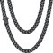 Mens Necklaces Black Chain Stainless Steel Necklace for Boyfriend Jewelry for Men Curb Men Black for Pendant Hip Hop Cuban Link Necklace