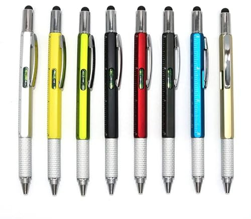 6 in 1 Multi Tool Pen and Screwdriver - Handheld Tool Set for Writing and Repairing (Black)