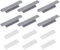 sourcing map 6Pcs Self-Stick Handles, Grey Plastic Self-Adhesive Instant Drawer Handles Pulls for Bathroom, Closet, Wardrobe, Dresser, Window (110mm/4.33 Length)