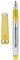 Jinhao 82 Acrylic Fountain Pen, Iridium Fine Nib with Ink Converter, Vintage Mustard Yellow & Transparent Color Classic Design Smooth Writing Pen (Gold Trim)