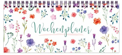 Wochenplaner Wiesenblumen: Aufschreiben, abhaken, glücklich sein!: Tischkalender für die Woche