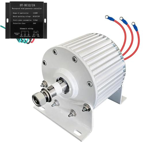 HENGJINGTR 12000W Getrieber-Permanentmagnetgenerator, 750 U/min AC DC-Leistungsmagnet-Dynamo-Wasserturbinenhydro-Lichtmaschine (12V-220V),12v