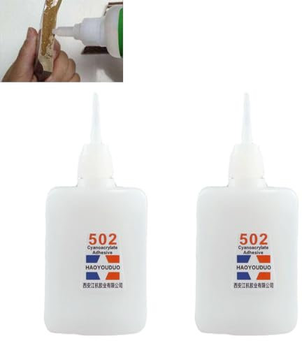PandaXun 502 Super Glue,2PCS Universal Super Glue, Instant Quick-Drying Special Glue, Quick Dry Cyanoacrylate Strong Adhesive,Plastic Acrylate Fabric Rubber Sealant Tool