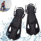 Udbrud Schnorchelflossen, Schwimmflossen Verstellbare Flossen Tauchflossen Reisegröße Gr.37-41 Kurz Einstellbar zum Schnorcheln Tauchen Erwachsene Männer Frauen S/M