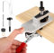 35mm Cabinet Hinge Jig, Concealed Hinge Jig, Aluminum Alloy Double Clamp Kitchen Hinge Jig Drilling Hole Puncher, Accurate Woodworking Drill Guide Locator Pocket Hole Jig for Cabinets Door