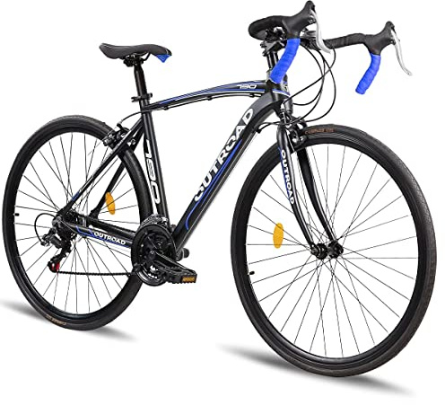 Omelaza Road Bikes,700C Tires Road Bike,Dual Disc Brake,21speeds Off-Road Bike,Road Bicycle,Cycling,Black