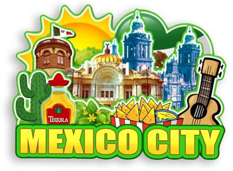 Quwsne Kühlschrankmagnet, Mexiko, Stadt, Mexiko, Stadt, Reise, Souvenirs, Touristengeschenke, 3D-Sehenswürdigkeiten, handgefertigt, Handwerk, Heimdekoration, 1799