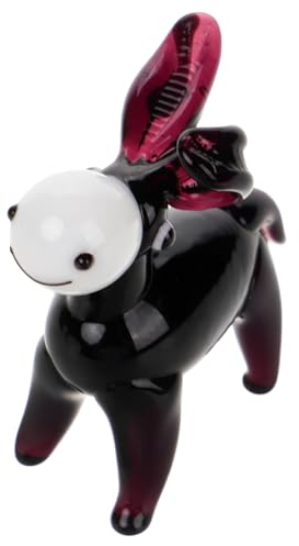 ABOOFAN Esel-Skulptur Aus Glas Zum Sammeln Esel-Figur Esel-Statue Esel-Spielzeug Stehender Esel-Modell Schreibtisch-Dekoration Für Zuhause Bauernhof-Tier-Dekoration