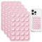 NICECONE 4 Pcs Silicone Suction Phone Case Mount, Non Slip Hands-Free Strong Grip Holder for Tiktok Selfies Videos, Sticky Mirror Shower Phone Holder Compatible with iPhone and Android (Pink)