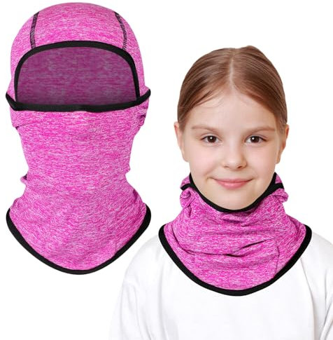 AYPOW Passamontagna in Pile Termico Bambini 2-8 Anni, Invernale Multifunzione Antivento Caldo Maschera da Sci da Ciclismo, Berretti Cappello con Scaldacollo per Ragazzi Ragazze Sport all'Aria Aperta