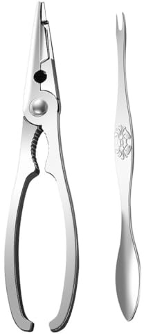 PRETYZOOM Pinza di Granchio in Acciaio Inossidabile Strumento per Frutti di Mare con Ago Pinza per Pulire I Granchi per Aragosta Gamberi E Crostacei per Feste Picnic Barbecue E Ristoranti