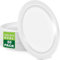 Paquete de 50 platos desechables ovalados grandes y resistentes de 10 x 8 pulgadas, platos desechables biodegradables de fibra de caña de azúcar, platos de fiesta para alimentos fríos y calientes,