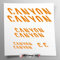Stickersland® Aufkleber-Set kompatibel mit Rahmen MTB Mountainbike und Helm | Decals Aufkleber für Fahrrad mit Logos | Stickersland® – Canyo (Orange matt)