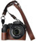 VOVMOEYA Protective Camera Case for Panasonic Lumix DC-FZ80D (Lumix DC-FZ82D/Lumix DC-FZ85D), FZ80D Camera Case FZ82D FZ85D Half Case with Adjustable Shoulder Strap PU Case Set-Coffee