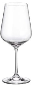 BRANDANI Set 6 Calici Vino Bohemia Crystal Glass Vetro Trasparente 51175 24cl