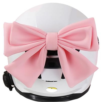 Gwezmxs Motorradhelm Überzug für Damen, Süße Stoffschleife Helm Dekoration, Rosa, Helmet Decoration Pink Bow