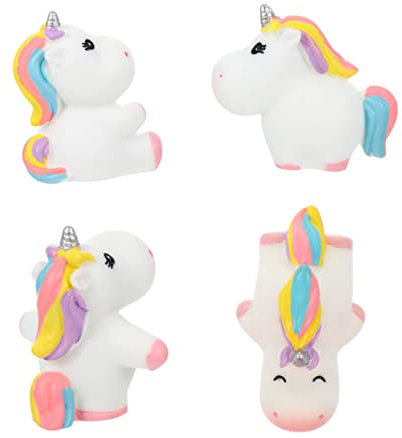 Toddmomy 4stücke Gartenfigur Einhorn Miniatur Accessoire Ornament Dekor Einhorn Garten Dekor Mini Übertopf Miniatur Landschaft Zubehör