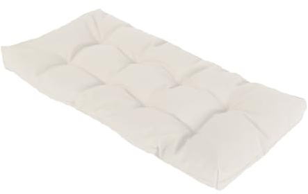 xinwanhong Bankauflage für den Außenbereich 1 2 3 und 4 Sitzer 8cm Schaukelauflagen Wasserdicht rutschfest Gartenbankauflage Gartenmöbel Rechteckige Sitzauflage für Terrasse Fenster,Weiß,80x40cm