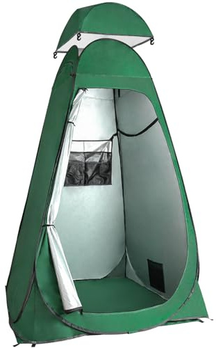 Camping Toilettenzelt Duschzelt Wurfzelt Pop Up Umkleidezelt Privatsphäre Toilettezelt Umkleidekabine Lagerzelt Mobile Outdoor WC Zelt für Camping & Beach, mit Tragetasche(UV 50+)