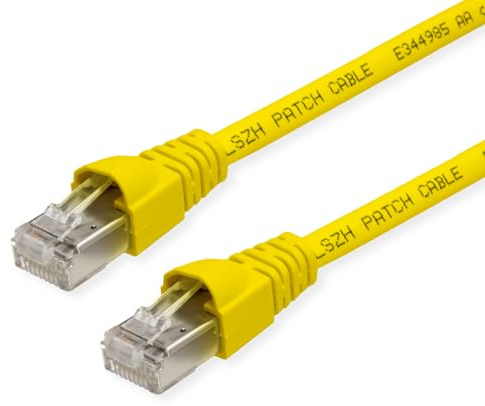 TELEGÄRTNER Patchkabel S/FTP, Kat.6A, LSOH, gelb, 4,5 m
