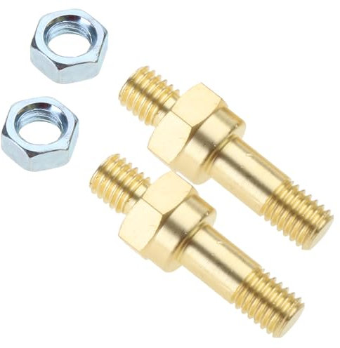 2PCS Studs Side Post Battery Terminal Adapter Bolt Standard Battery Side Post Extender Studs Brass And Long