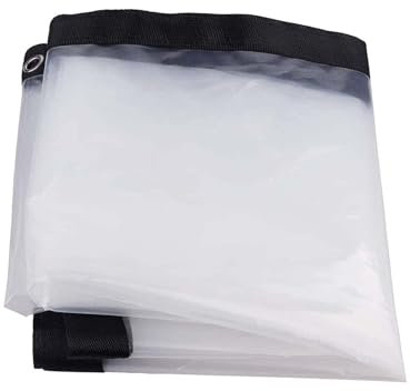 Lona impermeable de alta resistencia, lona de vinilo transparente con ojales for patios, lona de plástico transparente impermeable, resistente a la nieve y al viento, for exteriores, for jardín.(10x13