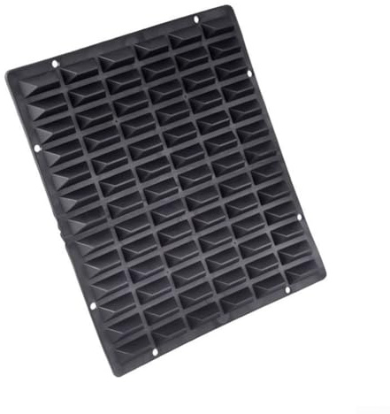 Pferde-Kratzmatte für den Einsatz im Freien – Massagekissen aus Kunststoff mit Soft-Touch-Struktur, witterungsbeständig, 27,6 x 23,9 cm, schwarz