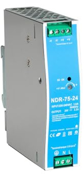 LEDKIA Fuente de Alimentación 24V DC para Carril DIN 75 W