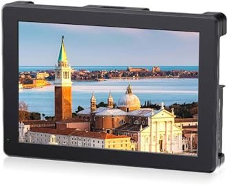Plyisty Monitor per Fotocamera da 7 Pollici, Display Touchscreen Ad Alta luminosità da 2000 Nit, 3G-SDI 4K HDMI Video Assist in Alluminio con LUT 3D HDR per Riprese Video con Reflex