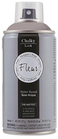 FLEUR Spray Vernice Chalk Paint, Extra Opaco, all' Acqua senza Odore, MultiSuperficie, 300 ml F16 Indian Elephant, Effetto Gesso, Shabby Chic Vintage, per Mobili, per Interno - Esterno